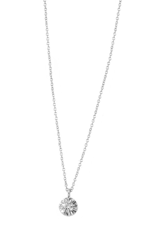 Colier dama, aur alb, argintiu