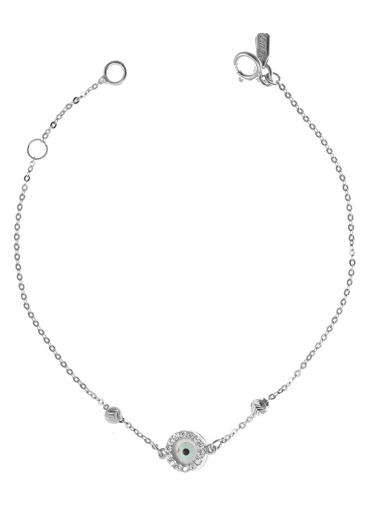 Bratara dama, aur alb, argintiu