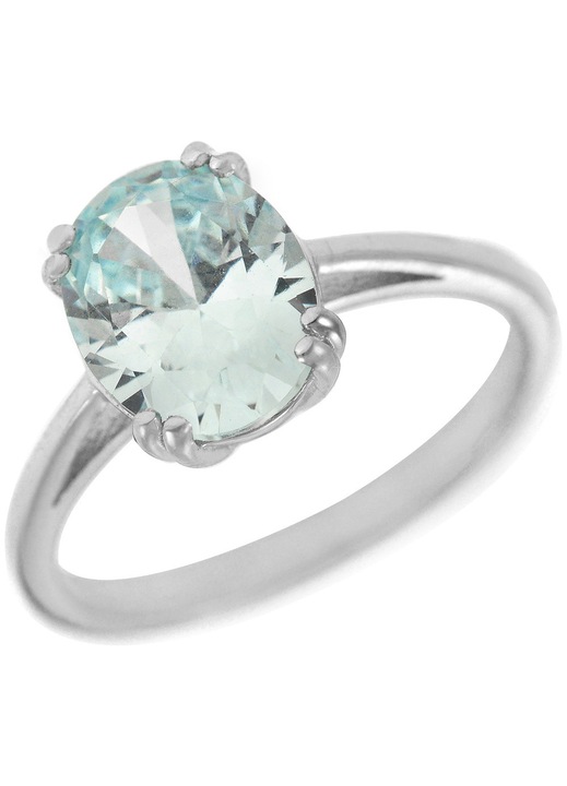 Inel dama, aur alb, argintiu