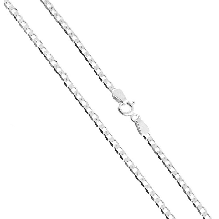 Lant unisex, Aur Alb 14 karate 55cm 2.80mm GO14786