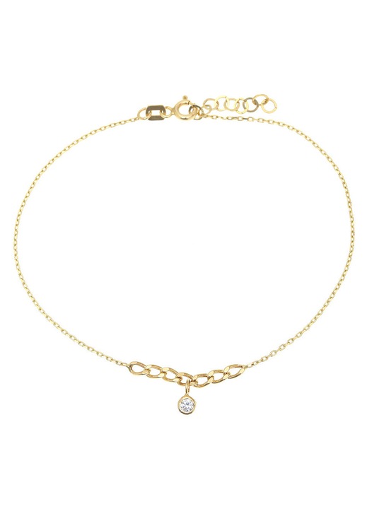 Bratara dama 14k, cu Zircon, auriu