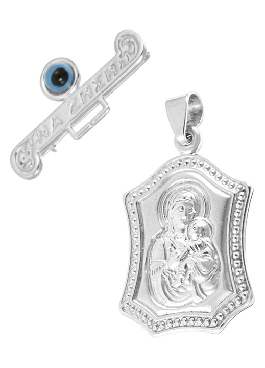 Set Pandantiv cu brosa, aur 9k, bijuterii dama