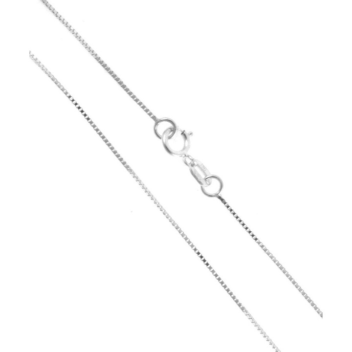 Lant unisex, din Aur Alb de 14 Karate 40cm 0.55mm GO34286