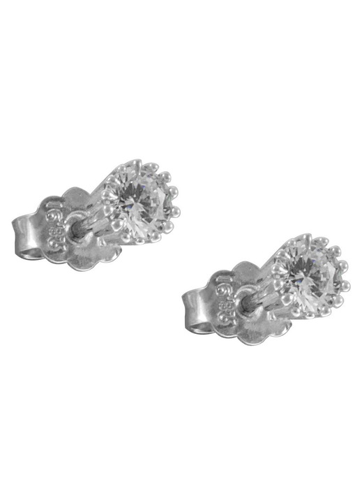 Cercei dama, aur 14 karate, cu pietre Zircon