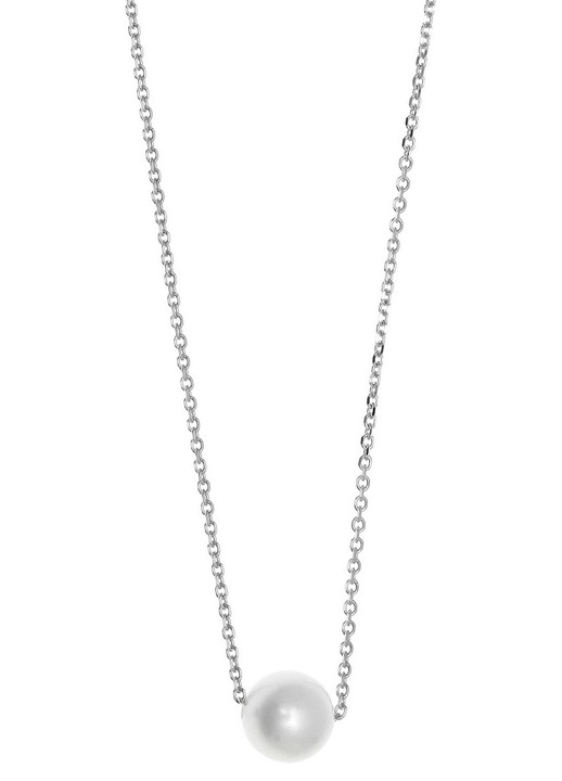 Colier dama 9 karate cu perla alba, set bijuterii