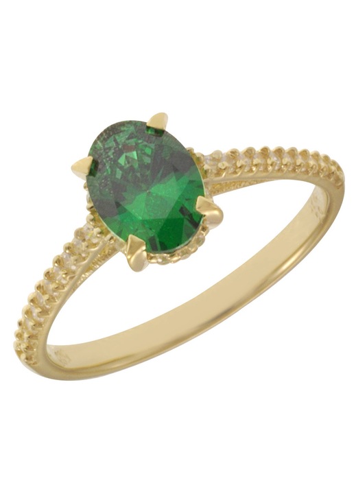 Inel de aur 14 carate cu Zircon, auriu