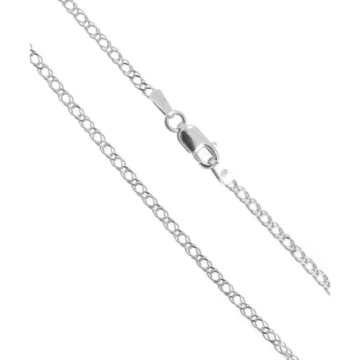 Lant unisex, Aur Alb 14 karate 45cm GO26845