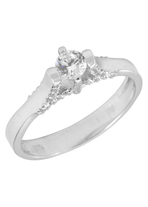 Inel de dama, 14 karate, cu zirconii, GO10610