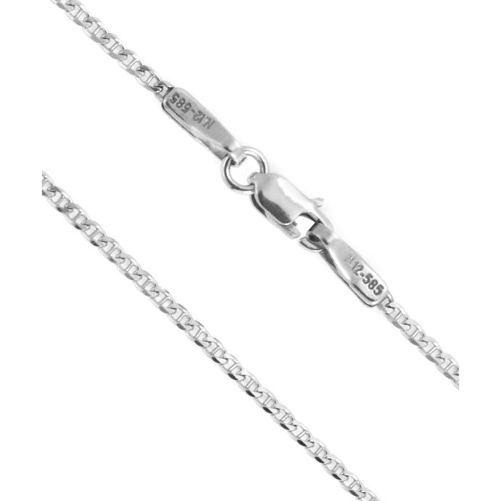 Lant unisex, din aur alb de 14 karate 55cm GO03157