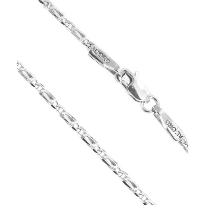 Lant unisex, din aur alb de 14 karate 45cm GO03127