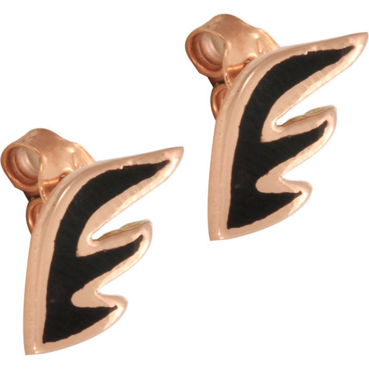 Cercei dama, aur 14k, rose gold, set