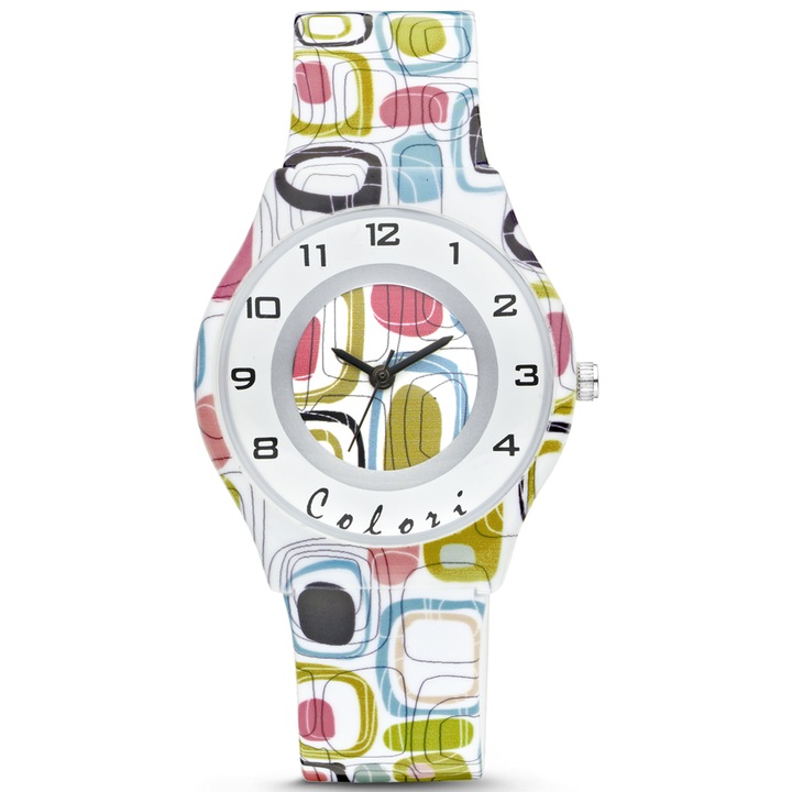 Ceasuri copii COLORI Rolo multicolor cu curea din cauciuc