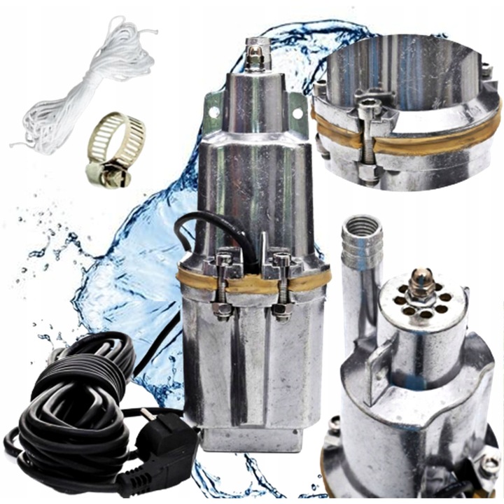 Потопяема помпа за чиста и мръсна вода, 600W, 1100 л/ч, в комплект с монтажен кабел, 4кг, 220V, IP68