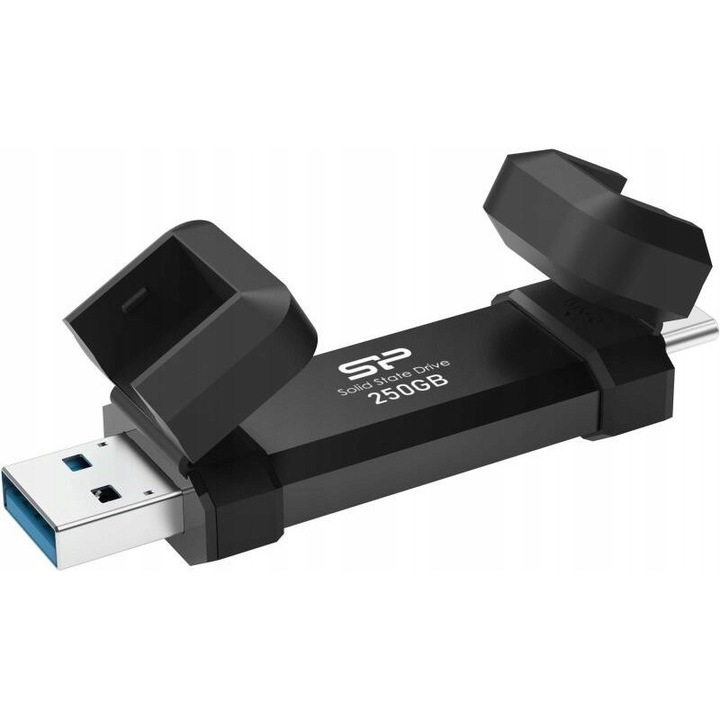 Външен SSD, Silicon Power DS72, 250GB, USB-C/USB 3.2 Gen 2, 11x22x81mm
