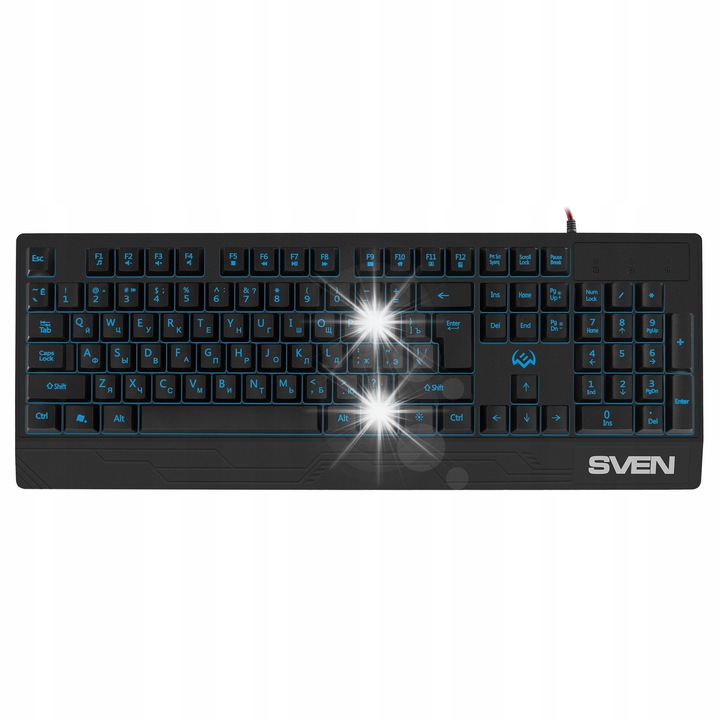 SVEN KB-G8300 gamer billentyűzet, 104 gomb, konfigurálható világítás, fekete, 440x160x35mm