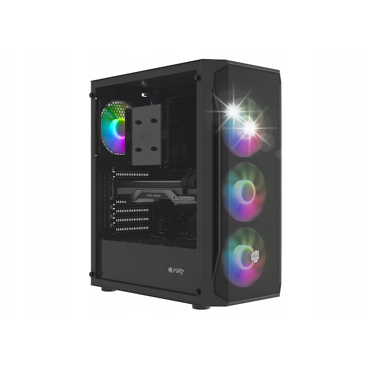 Carcasa PC MIDI TOWER Segotep Synard3, neagra, dimensiuni 200x300mm, suport ATX/Matx/Itx