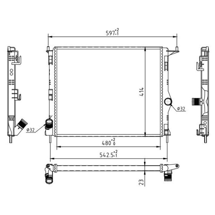 Radiator racire, Hart, Dacia Logan 1.4i, 08-, 8200735038
