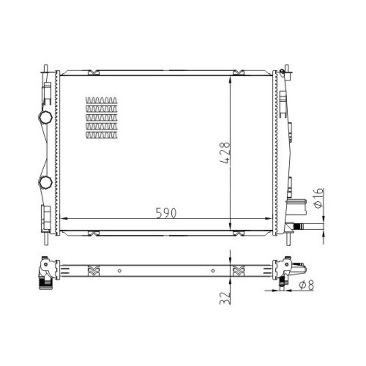 Radiator racire Hart Nissan Qashqai 1.5 dci 2007-21400-JD50B