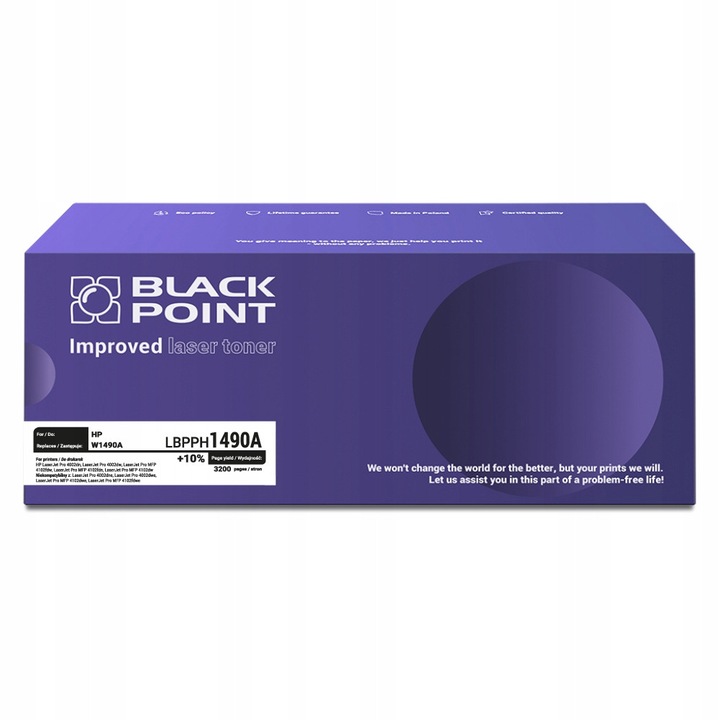 Toner Black Point, kompatibilis HP W1490A, 3200 oldal, fekete