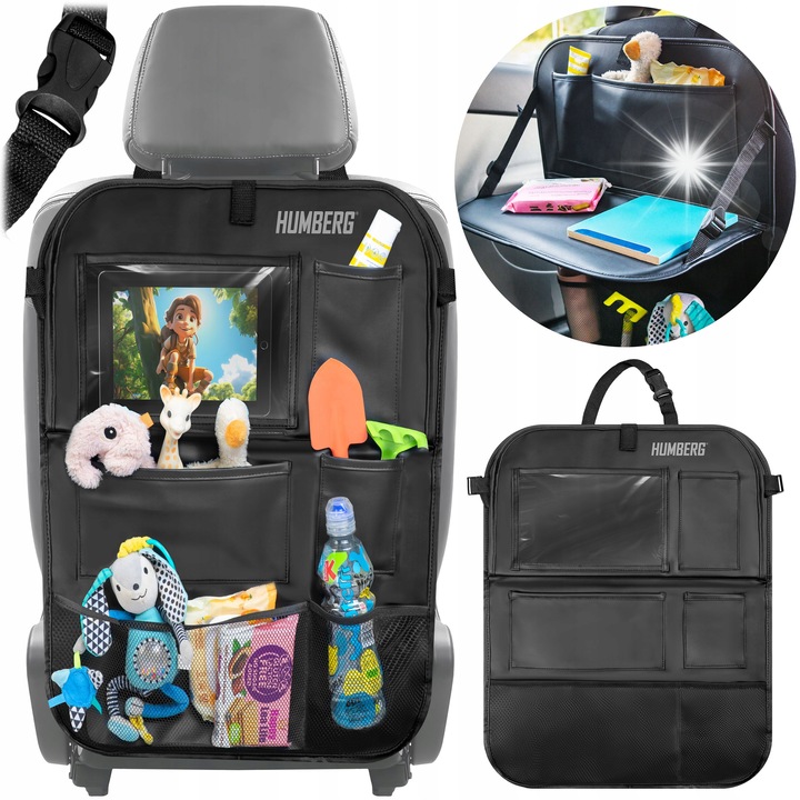 Humberg autós rendszerező tablettartóval és asztallal, 61x47cm, többszínű