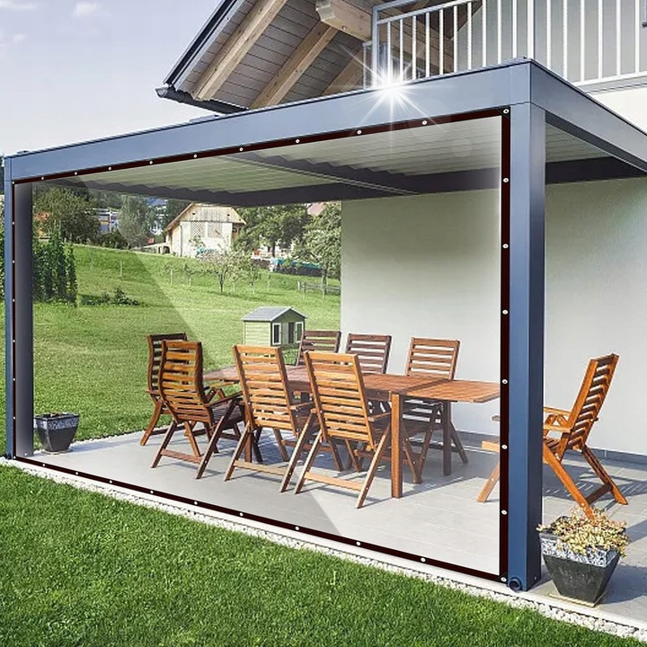 Plandeka transparenta 2x4m, waterproof, anti-UV, pentru gradina si terasa
