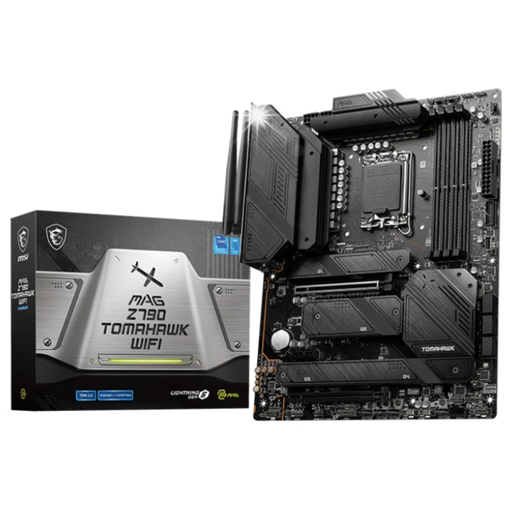 Placa de baza ATX MSI Z790 TOMAHAWK WIFI, suport DDR5, 16+1+1 faze, 4 sloturi, LGA1700