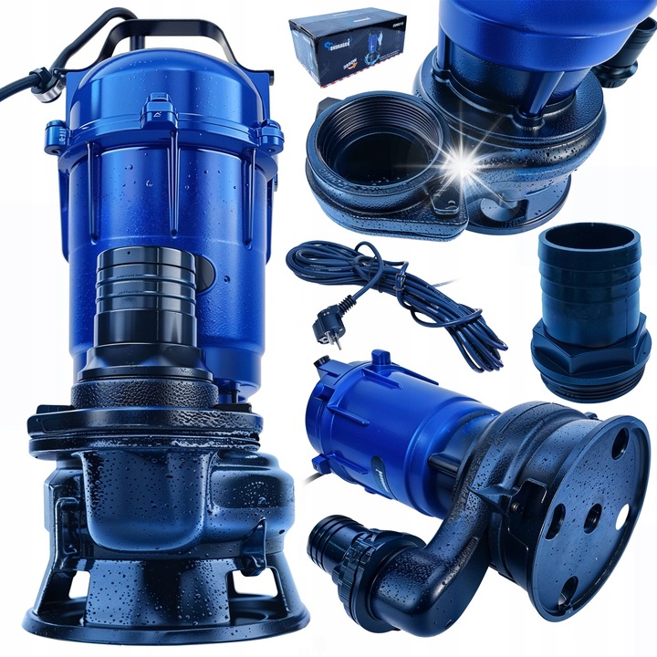 Потопяема помпа за мръсна вода с шредер, 3850W, 26x40см, 28м максимална височина, 20 M3/h