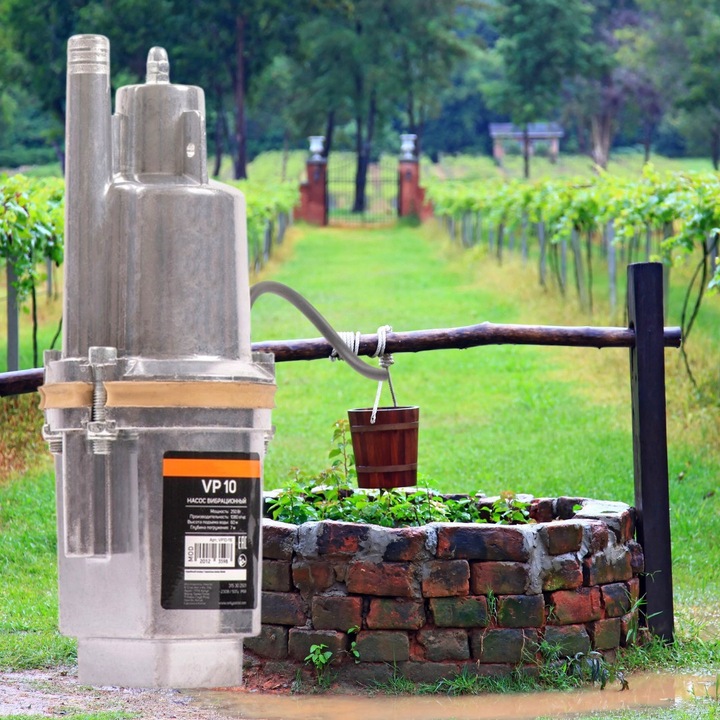 Pompa submersibila pentru apa curata si murdara, 200W, 1000l/h, adancime maxima de aspiratie 8m, inaltime de pompare 60m, 4kg