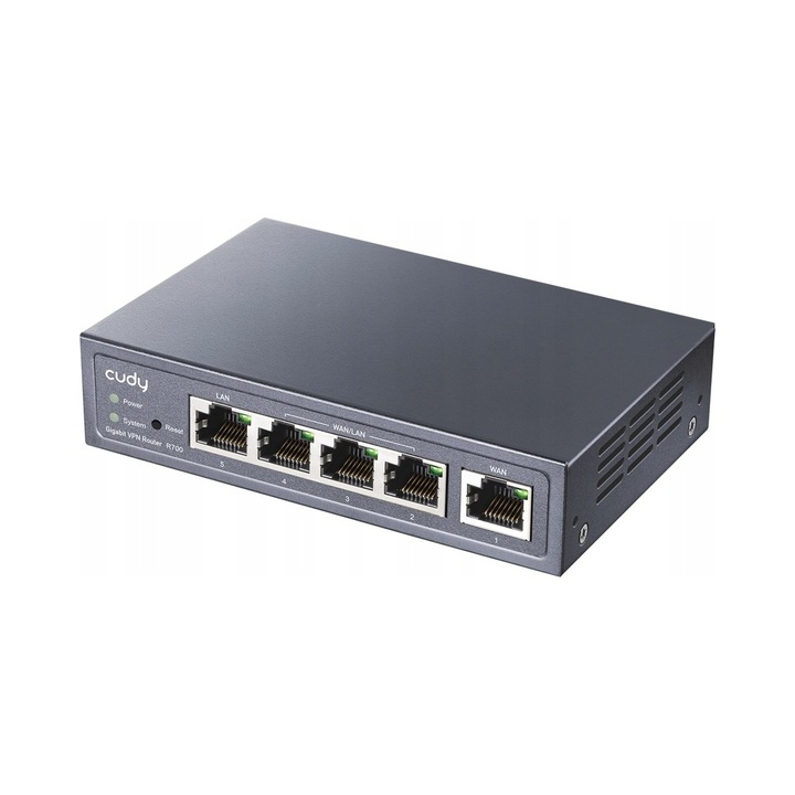 Router Gigabit Cudy R700, Multi-WAN, fém, 28x11.9x8.5cm, VPN szerverrel