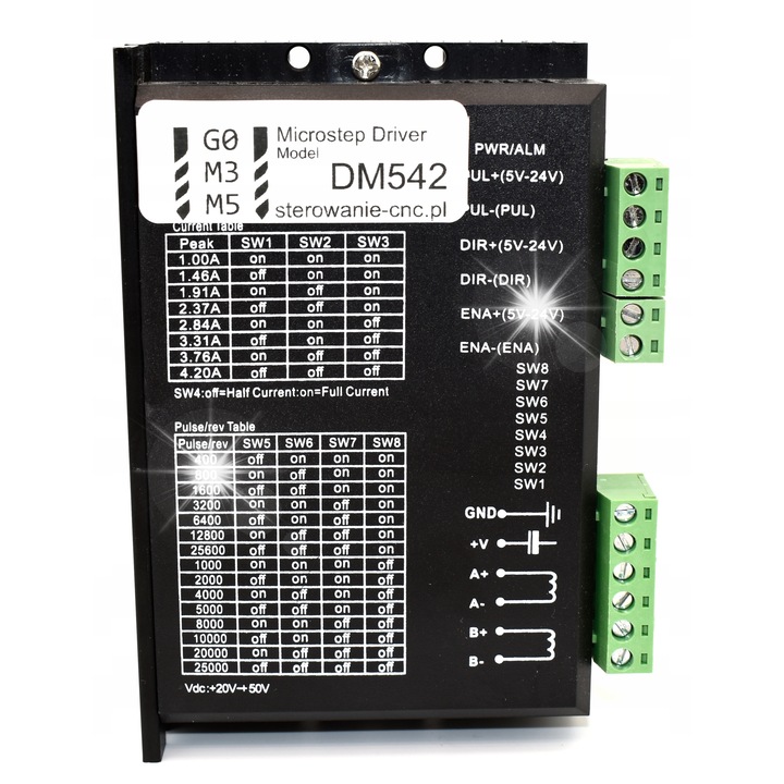 Драйвер за стъпков мотор DM542 - 4.2A CNC Плавен старт DM-542
