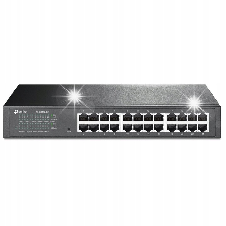 TP-Link TL-SG1024DE 24 portos Gigabit switch, 10/100/1000Mb/s, felügyeleti funkciók, kompakt méretek