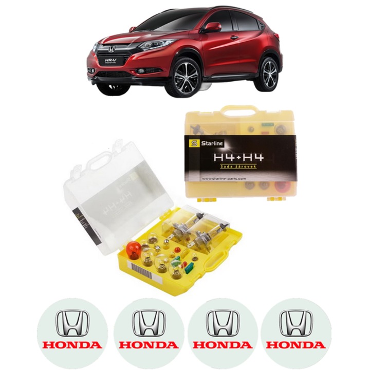 Kit trusa Set becuri H4 compatibila cu HONDA HR-V (RU) din 2014-2019, bec far, semnalizare, pozitie, iluminare numar, frana, plafoniera, stop frana