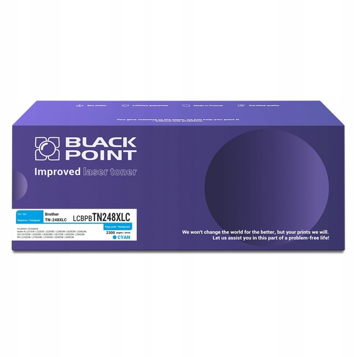 Toner Black Point zamiennik TN-248XLC, cyan, 2300 pagini