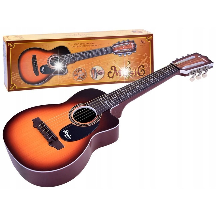 Gyermek gitár, Jokomisiada, 6 húros, műanyag, 68x22x6cm