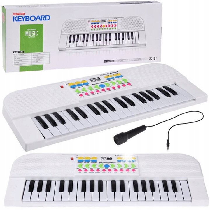 Jokomisiada mini gyerek billentyűzet, 37 billentyű, mikrofon, 41x15,5x4,5cm