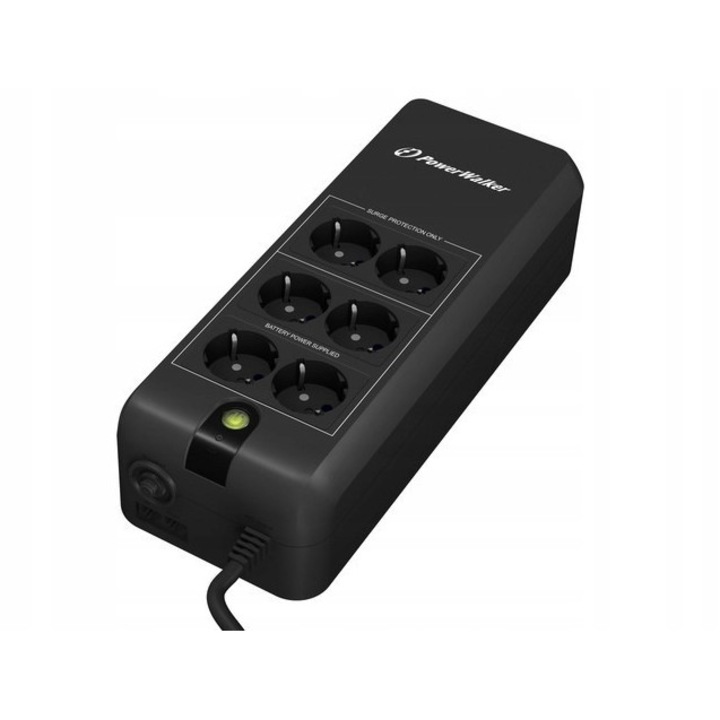 UPS PowerWalker VFD 600 APFC fekete 320x125x86mm 300W