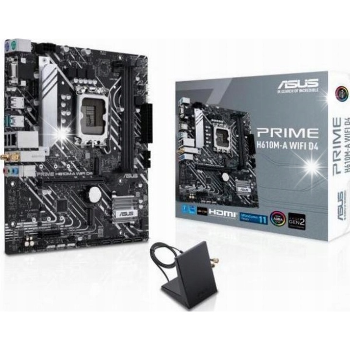 Placa de baza ASUS PRIME H610M-A WIFI D4, Intel H610, 2 sloturi DIMM, 64GB, 211x244mm