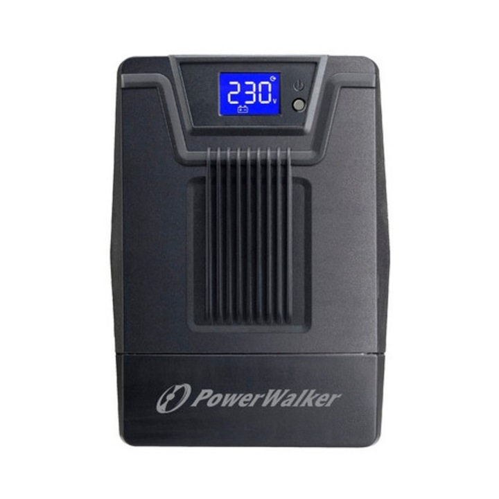 UPS PowerWalker VI 1000 SCL FR, vonal-interaktív, 600W, fekete, 130x320x182mm