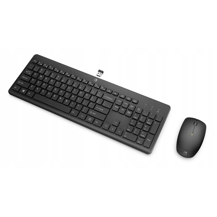 Комплект безжична клавиатура и мишка HP, черни, 2,4 GHz
