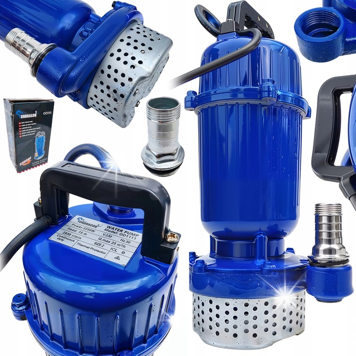 Потопяема помпа за мръсна и чиста вода, 3350W, 2400L/H, 15м, 25мм