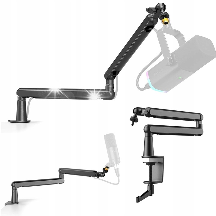 Fifine BM88 asztali állvány, állítható, 1,5 kg teherbírás, 706 mm, fekete