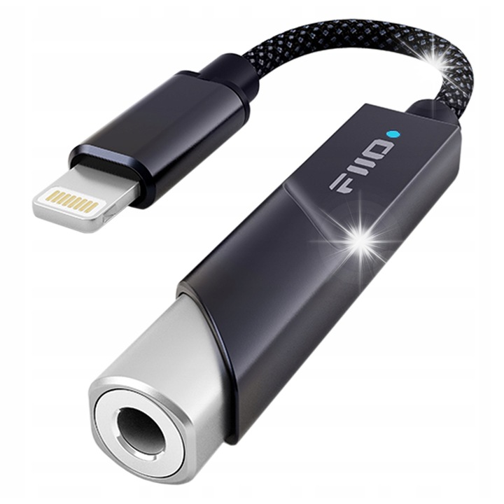 Amplificator portabil pentru casti FiiO KA11 DAC Lightning, 22 mW, negru, 44.5x9.7x10.5 mm