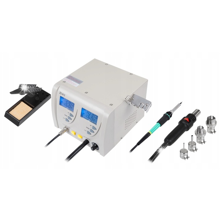 Станция за запояване 2в1 Kemot, 320W, 160-480C, 4 дюзи, 220-240V