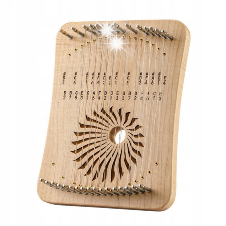 HLURU KL31 gyermekcitera, 31 húros, natúr, 26.5x2.1x20cm