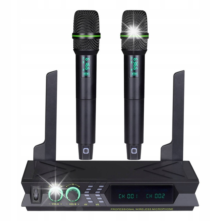 Igo System U-777 vezeték nélküli mikrofon szett, 629.40MHz, fekete