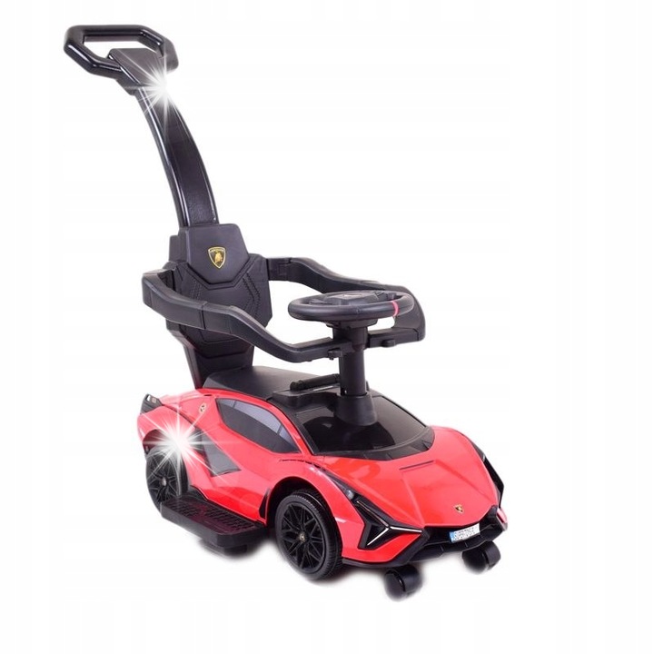 Többfunkciós kisautó, Lamborghini Sian FKP 37, 4 az 1-ben, piros, 96x43x85cm
