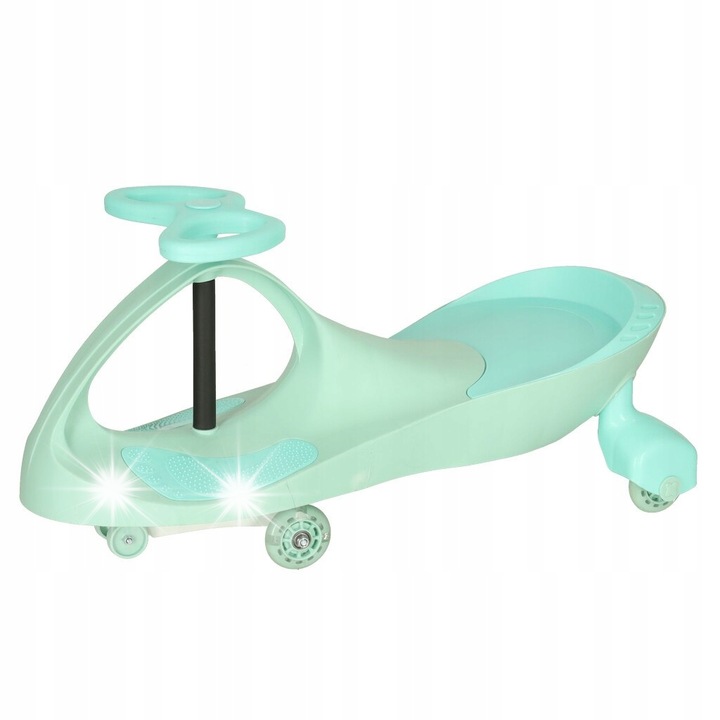 Ikonka gravitációs járgány, LED kerekekkel, mentazöld, 79,5x29,5x40cm, max 50kg