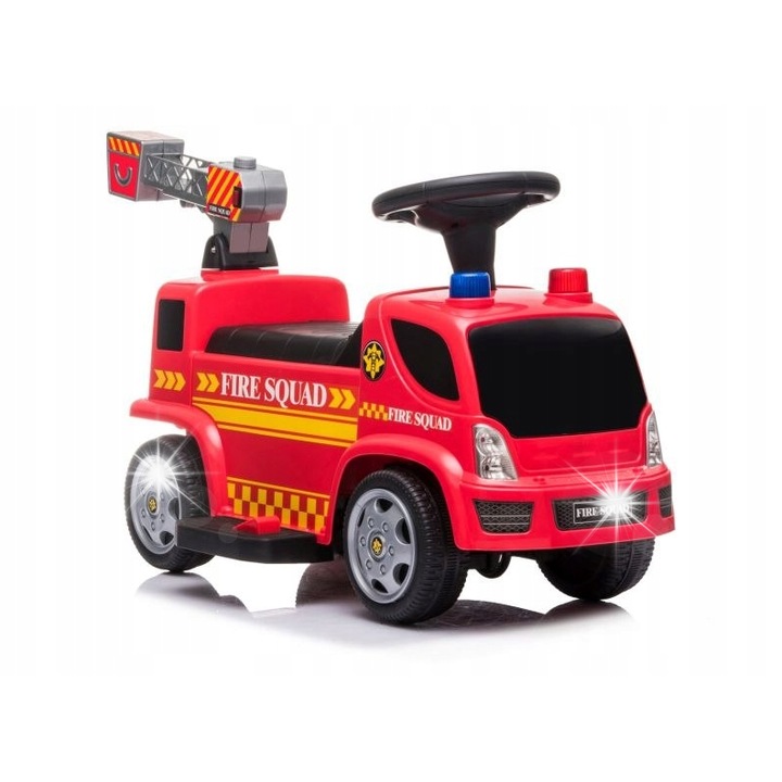 Elektromos kisautó, GTS-6688-B, piros, markolóval és habeffektusokkal, 60x42x44cm