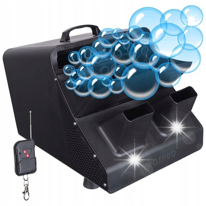 Masina de facut bule Light4Me Bubble Big, 2 emitoari, 2,5L, 45x36x35cm, wireless