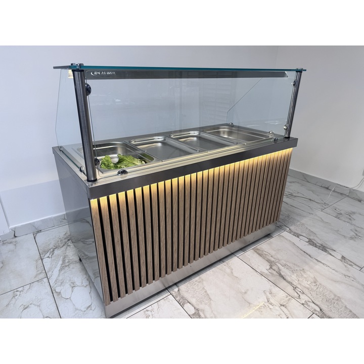 Bain Marie linie autoservire Ideal Inox 4 GN inox design RIFLAJ